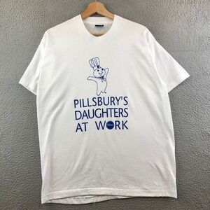 Vintage Pillsbury Doughboy T Shirt Best Fruit Of The Loom White Graphic Tee L